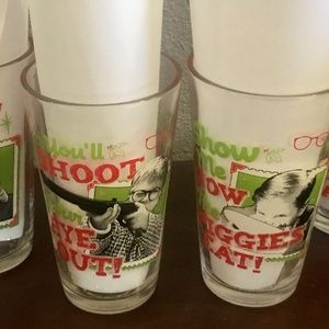 4  (FOUR) A CHRISTMAS STORY PINT GLASSES! "YOU'LL SHOOT YOUR EYE OUT KID!"